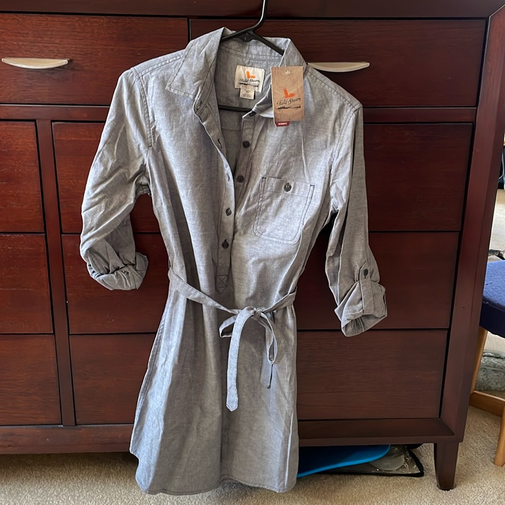 Chambray shirt dress